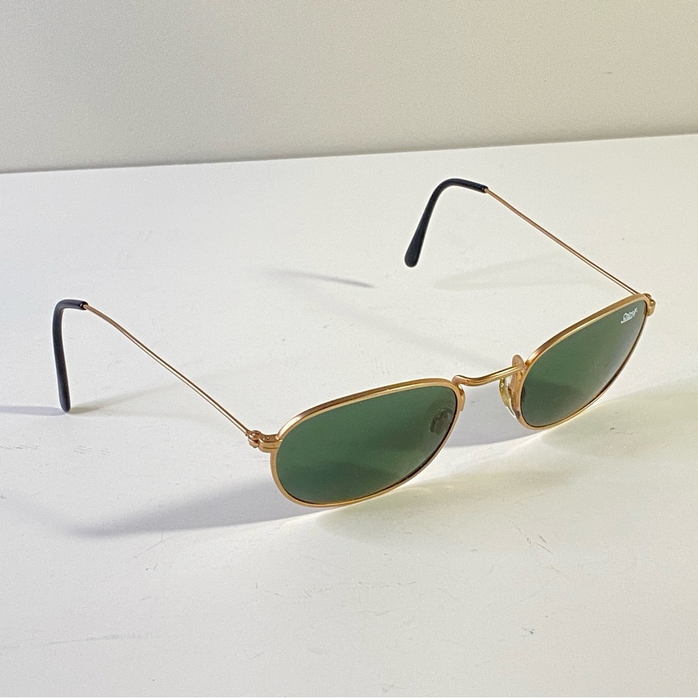 Gold Frame Green Lens Sunglasses - Picture 8 of 12